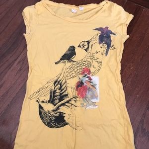 Anthropologie  bird print t-shirt